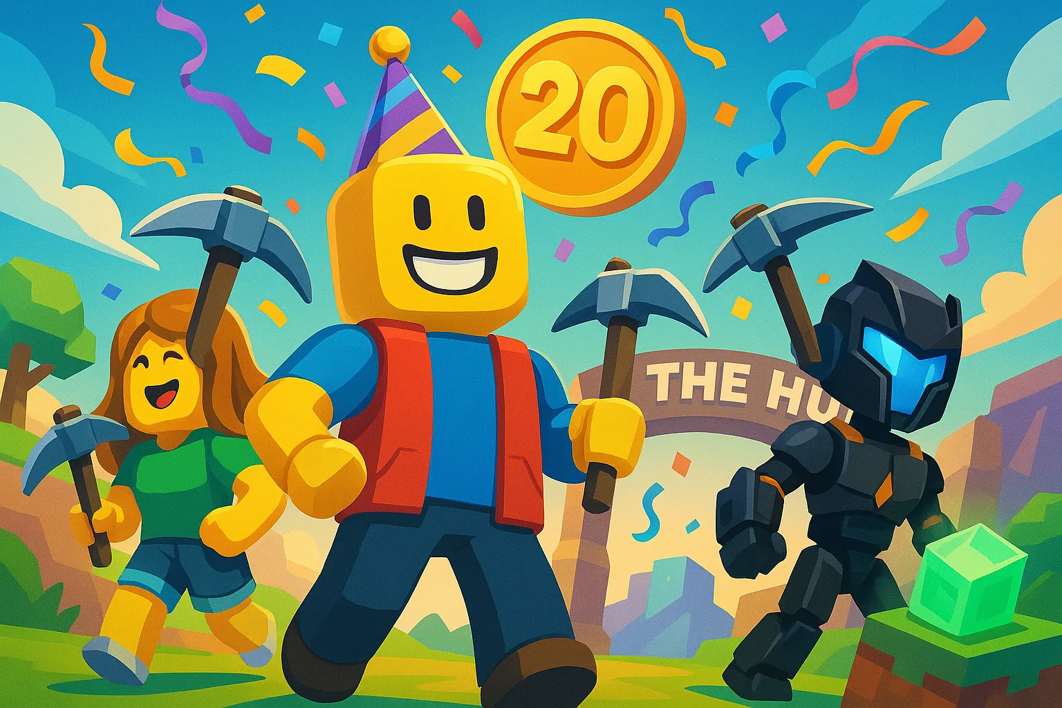 Roblox celebra 20 anos com evento The Hunt e itens exclusivos